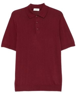 Paolo Pecora Buttoned Panelled Polo Shirt - Red