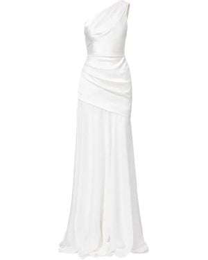 Il Volo Aeris One-Shoulder Draped Dress - White