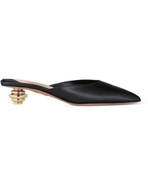 Aquazzura Mules Con Detalles De Joyas De X Alex Rivière - Negro
