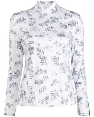 ROKH Stamp-Pattern Jersey T-Shirt - White