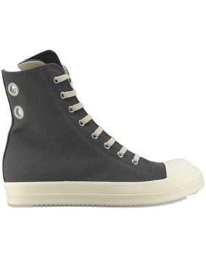 Rick Owens Eyelet High Top Trainers - Black