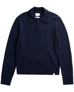 Norse Projects Anholt Lambswool Polo Shirt - Blue