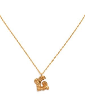 Loveness Lee G Alphabet Pendant Necklace - Metallic