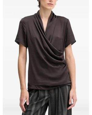 Joseph Ribkoff Draped Top - Black