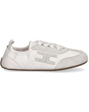 Elisabetta Franchi Logo Trainers - White