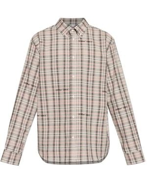 Off-White c/o Virgil Abloh Marker Logo-Embroidered Shirt - White