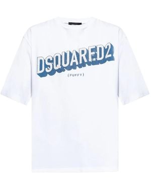 DSquared² Logo-Print Oversized T-Shirt - White