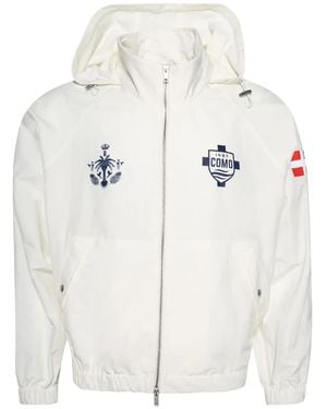 Rhude Fc Como Hooded Jacket - White