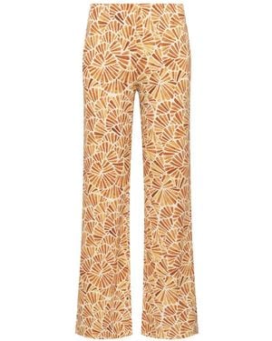 Maliparmi Pantalon À Imprimé Graphique - Natural