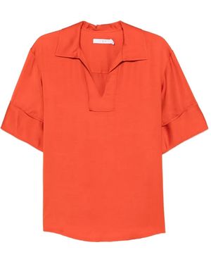 IRO Short-Sleeve Blouse - Red