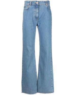 Moschino Raw-Cut Mid-Rise Flared Jeans - Blue