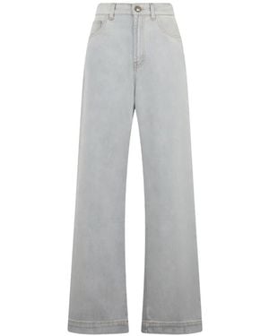 Moorer Zaira Wide-Leg Jeans - Grey