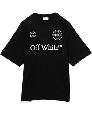 Off-White c/o Virgil Abloh Logo-Print T-Shirt - Black