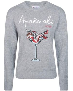 MC2 Saint Barth New Queen Crewneck Jumper With Girl - Grey