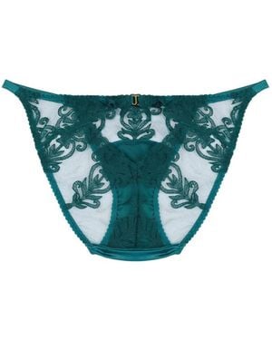 Fleur Of England Olivia Ouvert Lace Brief - Blue