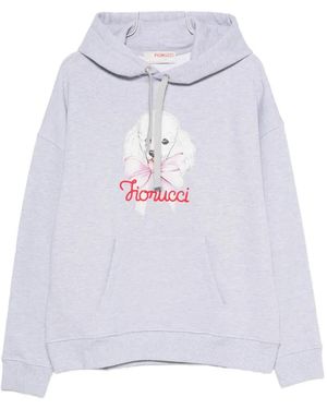 Fiorucci Poodle-Print Hoodie - White