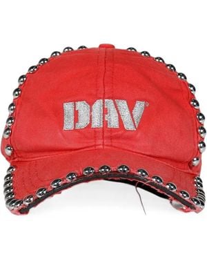 Joshua J Stud-Detail Baseball Cap - Rosso