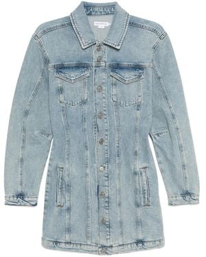 GOOD AMERICAN Barrel Minikleid mit langen Ärmeln - Blau