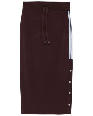 Pinko Drawstring Side-Stripe Skirt - Purple