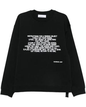 Peacemaker Oamc Slogan-Print Jumper - Black