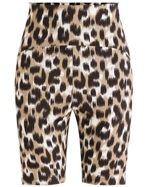 Fusalp Biarro Leopard-Pattern Shorts - White