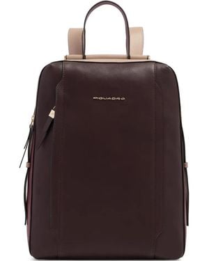 Piquadro Circle Logo-Plaque Backpack - Red
