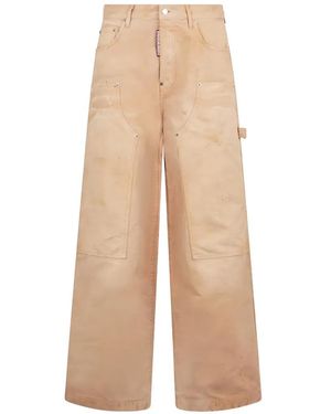 DSquared² Garment Dyed Baggy Carpenter Jeans Jeans - Natural