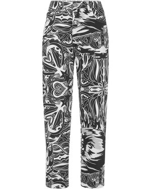 Philipp Plein Graphic-Print Jeans - Grey