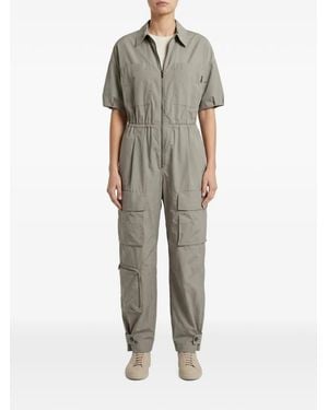 Brunello Cucinelli Zip-Up Cargo Jumpsuit - Green
