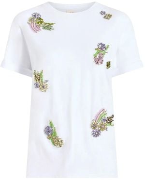 Cinq À Sept ビジュートリム Tシャツ - ホワイト