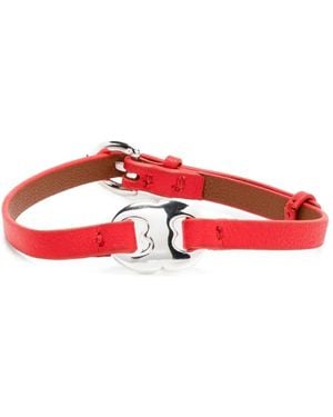 Tory Burch Gemini Leather Bracelet - Red