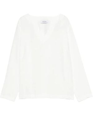 Gran Sasso V-Neck Top - White