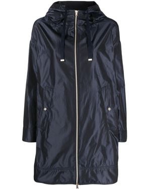 Herno Parka Con Capucha - Azul