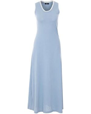 ELEH Contrast-Trim Maxi Dress - Blue