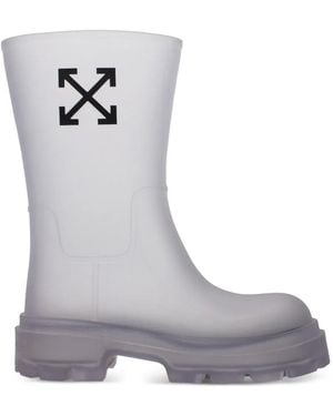 Off-White c/o Virgil Abloh Botines Arrow Con Suela Dentada - Gris