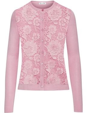 Oscar de la Renta Cardigan Con Inserti - Rosa