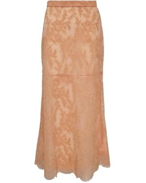 Erdem Lace-Floral Skirt - Natural