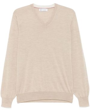 Brunello Cucinelli ファインニット セーター - ナチュラル