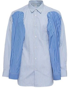 Comme des Garçons Layered Striped Shirt - Blue