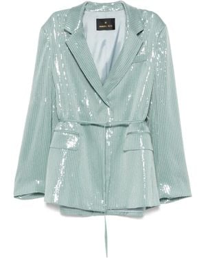 Manuel Ritz Sequin-Embellished Blazer - Green