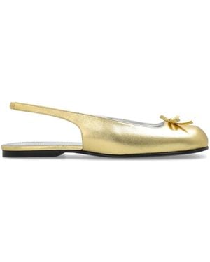 NODALETO Bow Slingback Flats - Metallic