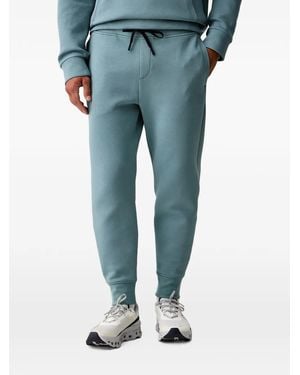 On Shoes Focus Logo-Print Drawstring Track Trousers - Blue