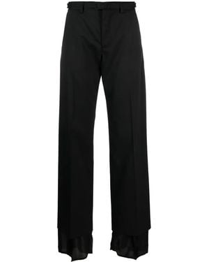 MM6 by Maison Margiela High-Waisted Flared Trousers - Black