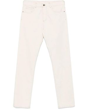 Canali Straight-Leg Cotton-Blend Jeans - White