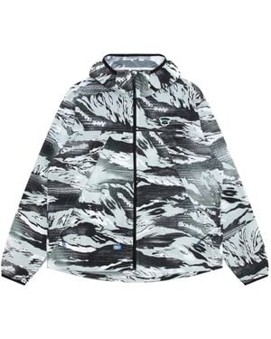 Aape By A Bathing Ape Aapeunvs Patterned Hooded Jacket - Blue