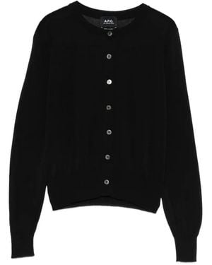 A.P.C. Camila Button Cardigan - Black