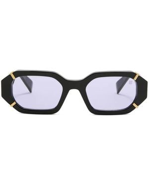 Balmain Emblem Geometric-Frame Sunglasses - Black