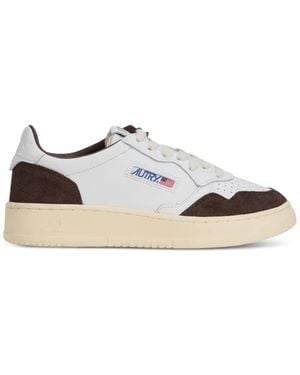 Autry Medalist Suede-Panelled Sneakers - White
