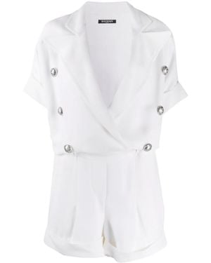 Balmain Kurzer Playsuit - Weiß