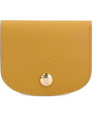 Longchamp Épure Logo-Embossed Card Holder - Natural